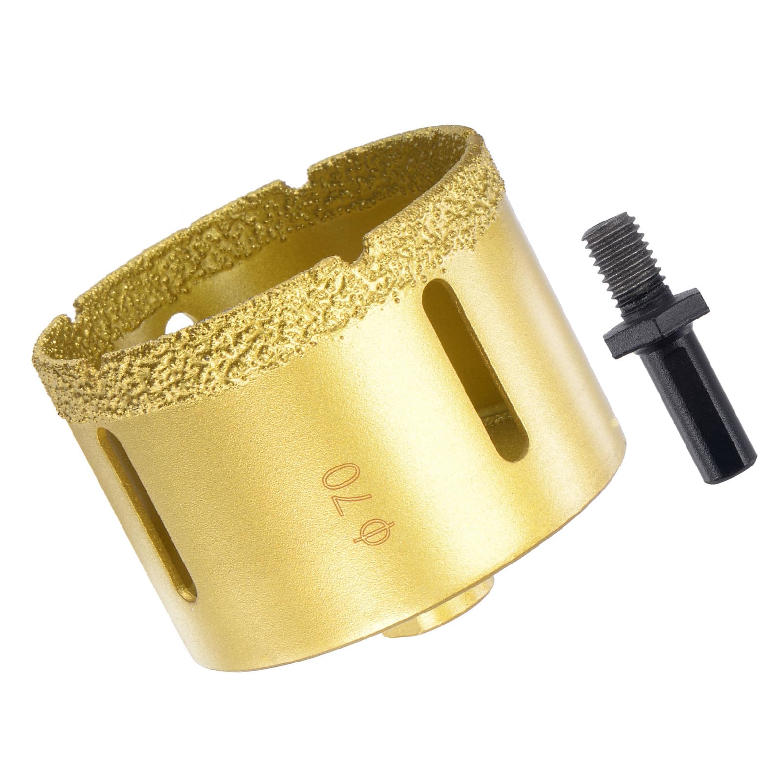 CoCud Diamond Drill Bits Set, 70mm Cutting Diameter, Brazed Diamond Core Drill Bits with M10 Arbor Adapter - (Applications: for Tile Ceramic Marble Stone Glass)