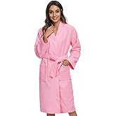Orrpally Women Kimono Robes Lightweight Terry Cloth Bathrobe Knee Length Bath Robe
