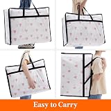 Lifewit 3 Pack 95L Clear Plastic Storage Bags with Handles Wardrobe Organizer view 5