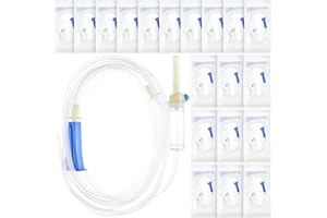 Rossesay 20 Pcs Dental Implant Irrigation Tubing 118 Inch Dental Disposable Irrigation Tubes Packaged for W&H or Compatible Sized