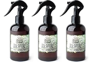 Cute Farms Tillandsia Air Plant Fertilizer | Gentle Weekly Use Formula Plant Food (Three - 8 oz. Spray Bottles)
