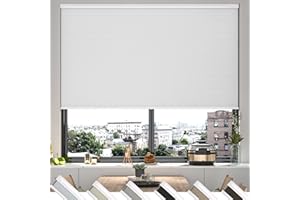 MYshade Cordless Cellular Window Shades No Tools No Drill Blackout Blinds for Indoor Windows Size 20" Wide X 64" Height White Room Darkening Window Blinds for Bedroom, Bathroom, Kitchen, Living Room