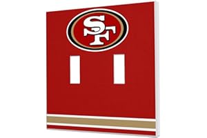 STRATEGIC PRINTING Keyscaper NFL Stripe Double Toggle Light Switch Plate