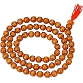 Garden Of Arts Pure Tulsi Jap Mala, 108+1 Beads, Natural Wood, Meditation Prayer Necklace with Red Tassel Set of 2 Jap Mala