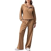 PINSPARK 2 Piece Sets for Women 2025 Fall Outfits Sweatsuit Loose Fit Sweatshirt Wide Leg Sweatpants Matching Set Tracksuit