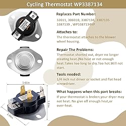 【Upgraded】 SUMNEW 3387134 High-Limit Thermostat