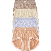 PDZXWYZ Daily Comfort 4 Packs Women's Soft Breathable Cotton Blended Mid-waist Underwear - Full Coverage stretch