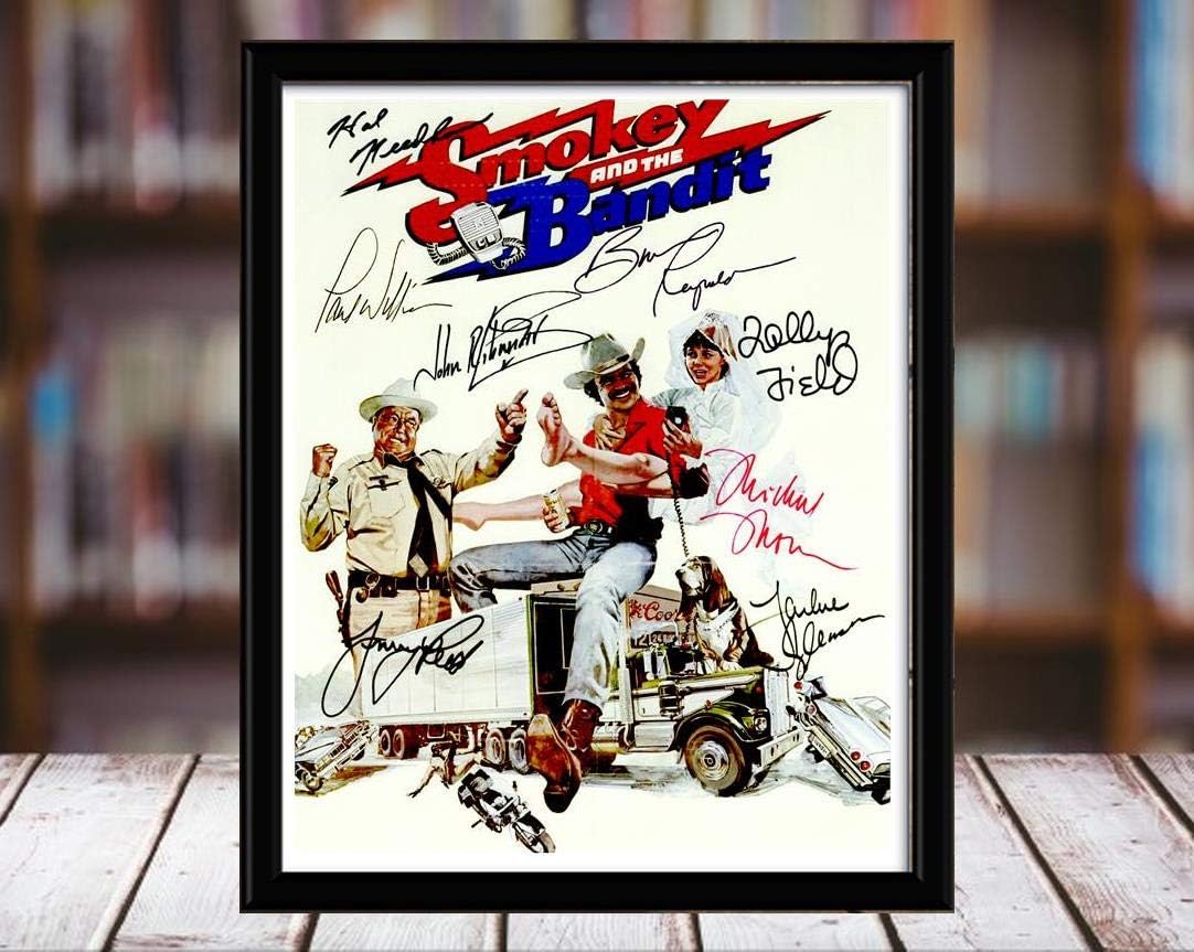 Smokey and The Bandit Autograph Replica Print - Burt Reynolds - 8x10 Desktop Framed Print - Portrait