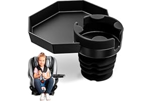 INTEGRAL Kids Travel Tray – Standard Base - Car Seat and Car Cup Holder Tray Upgraded Design - Tray for Snacks, Entertainment, Toys – Includes Cup Holder – Fits Most Car Seats