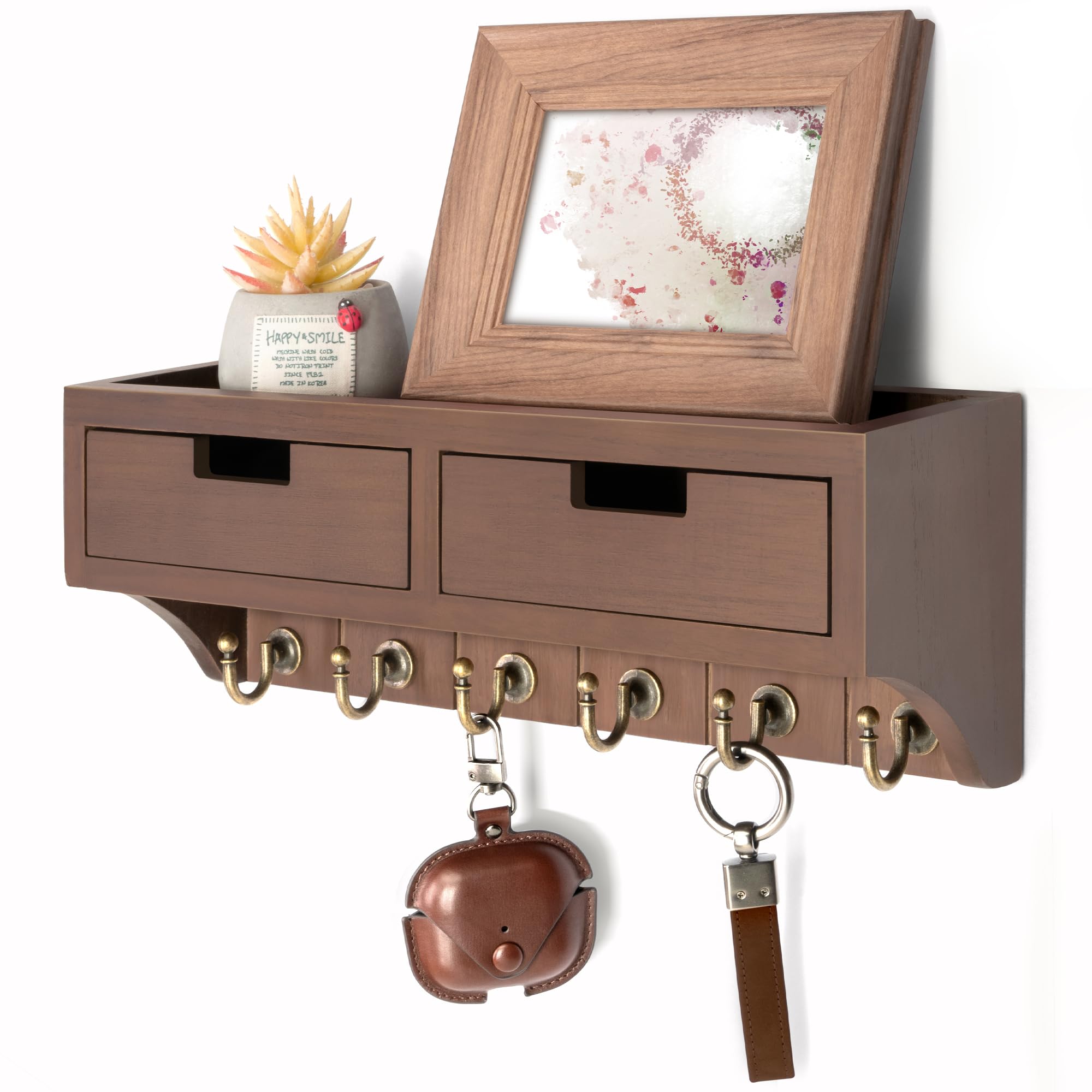 Rebee Vision Key and Mail Holder Wall Mount with 2
