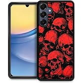 WANKBLC for Samsung Galaxy A16 Case, Shockproof Protective for Man Women Non-Slip for Samsung Galaxy A16 Horror Manga Style Red Skulls Crazy Pattern