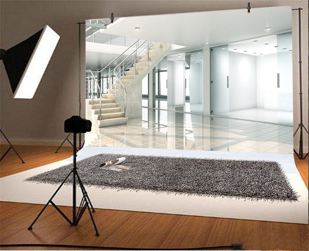 YongFoto 7x5ft Photography Backdrop Sunny Interior with Big Window to City Office Photo Background Backdrops Photography Photo Shoots Party Adults Kids Wedding Personal Portrait Photo Studio Props