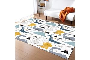 SINGINGIN Rugs Kids Room Baby Nursery Decor Outdoor Patio Rug Dinosaur, Cartoon Animal Cute Dino Collection Modern Area Rug Home Decor Large Area Rug for Bedroom Soft and Cozy Washable Carpet Floor Mat 2'x3'