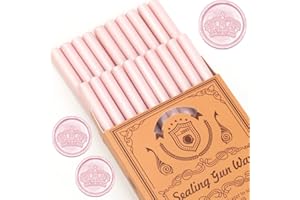 Pearl Pink Wax Seal Sticks, ONWINPOR 20pcs Glue Gun Wax Sealing Sticks Beads Only Suit for 0.28'' Glue Gun, Great for Wax Seal Stamp, Wedding Invitations, Letter Envelopes (Pearl Pink)