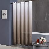Furlinic Shower Curtain 180x180 cm Polyester Waterproof 12 Hooks White to Brown view 3