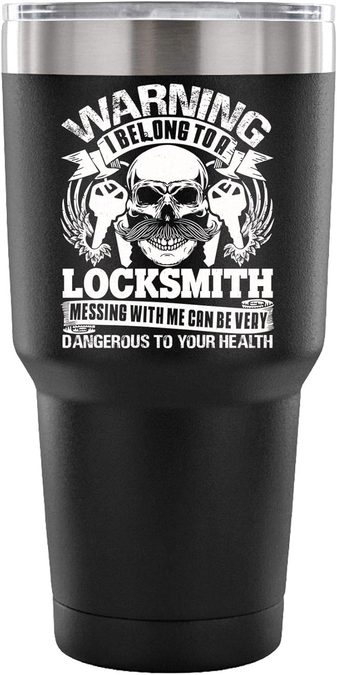 Locksmith Wife Tumbler Travel Mug, Belong to A Locksmith 30 oz Stainless Steel Tumbler Mug