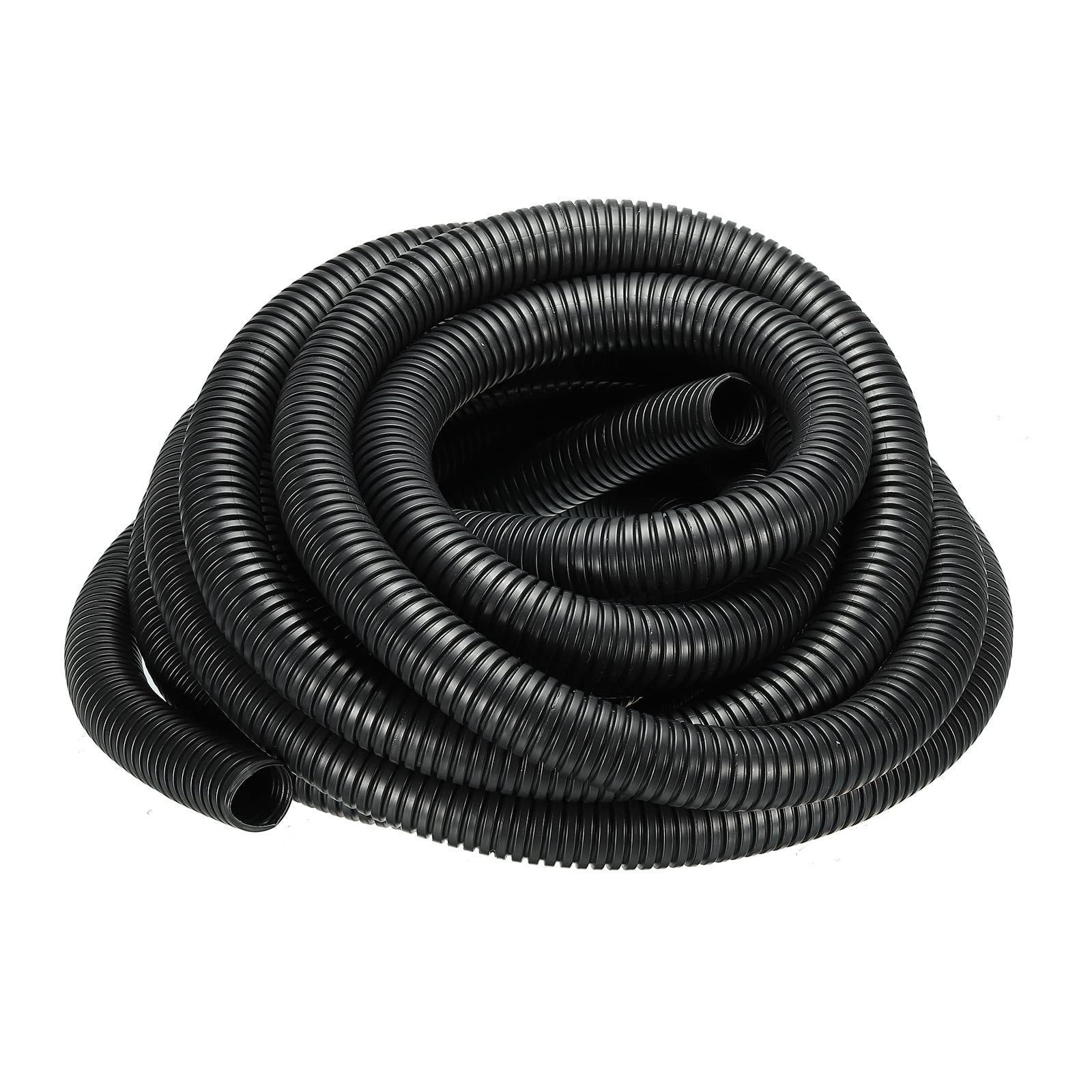 DMiotech 25mmx21mmx7m Nylon Non-Split Corrugated Tubing Indoor Outdoor Cord Management for Wrap Tidy Office Garden