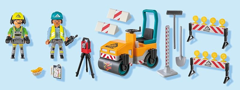 | Action Heroes | Chantier Routier | Jouet pour Enfants | Set de Construction | Jouet pour Enfants à partir de 4 Ans | 71751