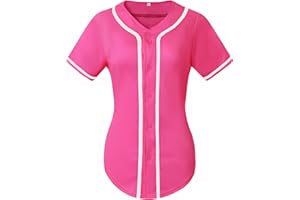 Yuji Itadori Women Baseball Jersey Softball Shirt Button Down Short Sleeve T-Shirts V-Neck Tops Hip Hop Sports Clothes