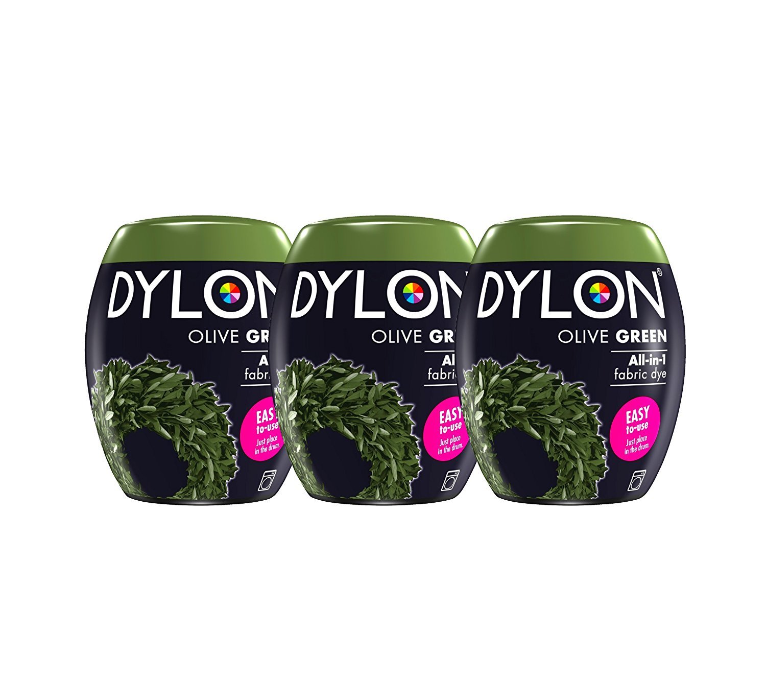 Dylon Machine Dye Pod Box of 3 Olive Green, 25 x 10 x 4 cm