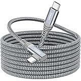 Siwket USB C to USB C Cable 90 Degree [6.6ft] 60W 3A Type C Fast Charging Cord Charger Braided for Samsung Galaxy S20 S10 S9 