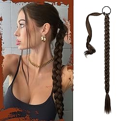 SOFEIYAN Long Braid Ponytail Extension with Hair