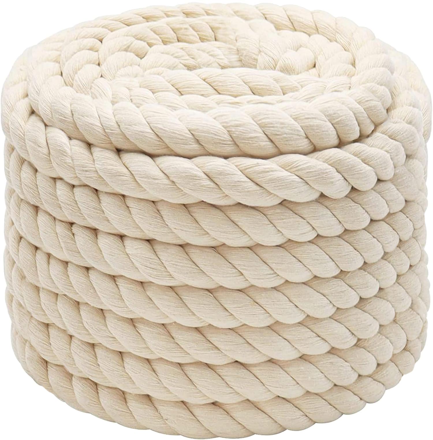 Cotton Rope 20 mm 5 m White Rope Cord Macrame Yarn Rope Cotton Cord Rope Boho Decorative Cotton Cord Decoration Garden Balcony House Rope Cotton 20 mm 5 m