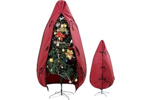 BAKCOVER Upright Christmas Tree Storage Bag 7.5 Ft, Christmas Tree Cover for Upright Storage Fit 6 Ft / 6.5 Ft / 7 Ft / 7.5 Christmas Tree Storage Bag, Artificial Christmas Tree Storage Bag for 5 Ft to 7.5 Ft