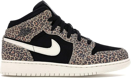 Amazon ナイキ ジョーダン１ キッズ レディース バッシュ Air Jordan 1 Mid Se Gs スニーカー Black Pale Ivory Desert Ore 並行輸入品 Nike ナイキ スニーカー