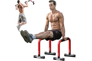 ONETWOFIT Push Up Bar, 12.6" High Parallettes Bars 2 IN 1 Wall Mounted Pull Up Bar/Push Up Stands for L-sit, Handstands, Chin Up, Full Planche & Dips, Gymnastics, Calisthenics Equipment 660LBS