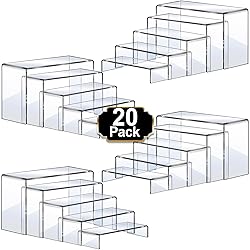 Aheroi Acrylic Risers, 20 Pcs 4 Set Display