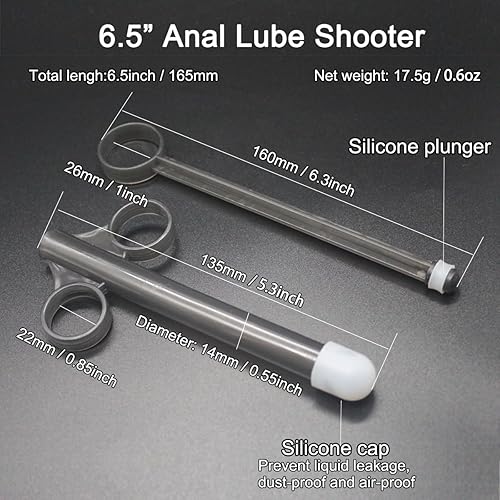 Lube Applicator Syringes with 10ml Precise Scales, Anal Lube Shooter with Storage Bag, 6.5" Lubricant Launcher Lube Applicator Syringes with 10ml Precise Scales, Anal Lube Shooter with Storage Bag, 6.5" Lubricant Launcher