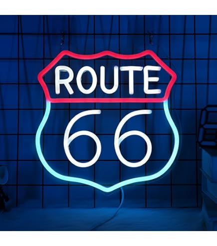 Amazon.com: Neonetics 5RT66B Historic Route 66 Sign RED White