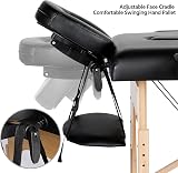 Yaheetech Portable Folding Massage Table 60cm Black Adjustable Height view 6