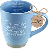 Lighthouse Christian Products World Needs God - Ephesians 1 - Powder Blue 16 Ounce Ceramic Drinking Mug