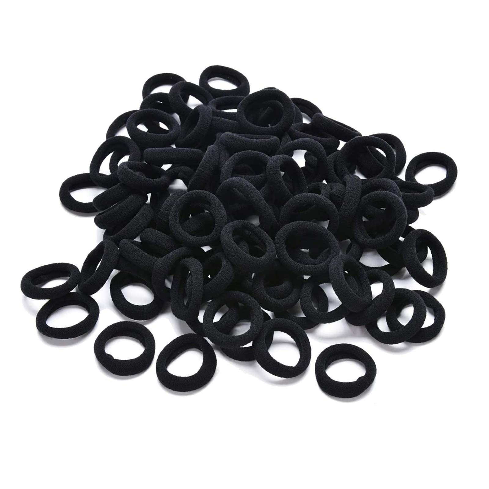 LEBQ 200 Pieces Mini Hairbands Girl Baby's Elastic Hair Ties Tiny Soft Rubber Bands for Baby Kids (Black)