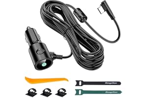 Range Tour Dash Camera Car Charger, USB-C Interfaces L-Type Driving Recorders Power Cord Universal Car Adapter Power Cord 22A