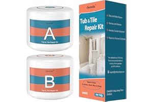 Tub Repair Kit White 3.7 OZ, Porcelain Repair Kit, Fiberglass Repair Kit with Super Adhesion for Tub Tile Ceramic Toilet Shower for Scratch, Holes, Cracks - by Oycevila