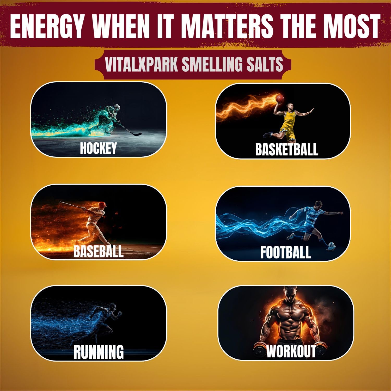 Smelling Salts Ammonia Inhalant Salts Strong Wake Up Long Lasting Enhanced Pre-Activated Potent Smelling Salt for Athletes in Hockey, Weightlifting and Powerlifting 2 OZ