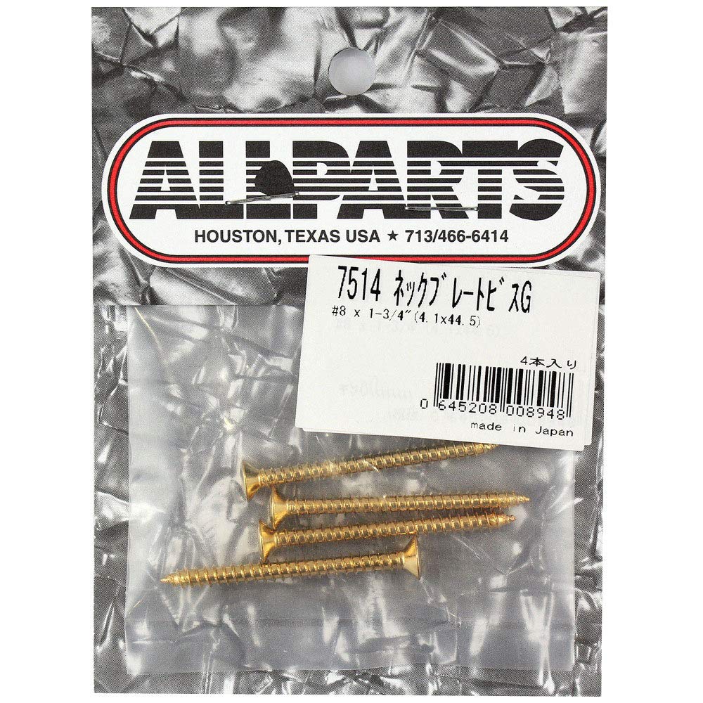'Allparts GS/0005 002 Plate Screws Design and Small Parts for Electric Guitar Gold