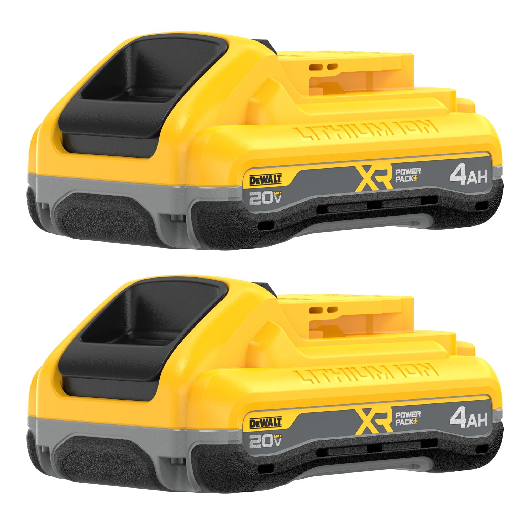 DEWALT 20V MAX Battery XR POWERPACK™ 4Ah Lithium Ion, 50% More Power, Dewalt Battery Compatible with 20V MAX Tools, 2 PK (DCB2104-2) Image