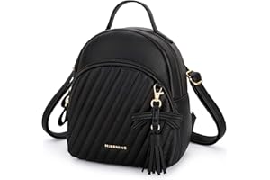 Missnine Mini Backpack Purse for Women, Waterproof Cute Quiltied Girls Small Backpack with Bowknot Tassel, Gift for Women
