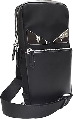 Amazon フェンディ Fendi バッグ メンズ バグズ アイ 7vz033 ft F0gxn ボディバッグ レザー サッチェル ショルダーバッグ ブラック 黒 並行輸入品 バッグ スーツケース