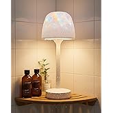 Spa-Like Waterproof Shower Lamp, 16 Color Cordless Bathroom Lamp with Remote & Touch Control, Bathroom Mood Lighting Wireless, RGB Rechargeable Ocean Wave Projector for Inside Shower, Bathtub, Table