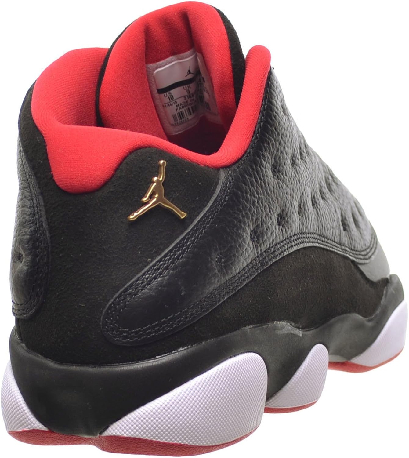 jordan 13 black university red university gold