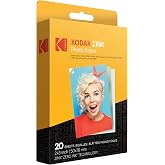KODAK 2x3 Premium Sticky-Backed ZINK Photo Paper (20 Sheets) - Compatible With Kodak Step, Step Slim, Printomatic, Printomatic+, Smile+, Step Touch
