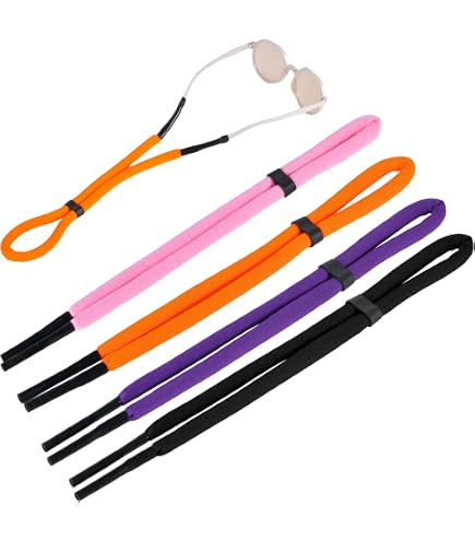 GoErfolg Silicone Glasses Strap – Adjustable Eyewear Retainer, Anti-Loss Sunglass Holder, 6 Colors For Men, Women & Kids
