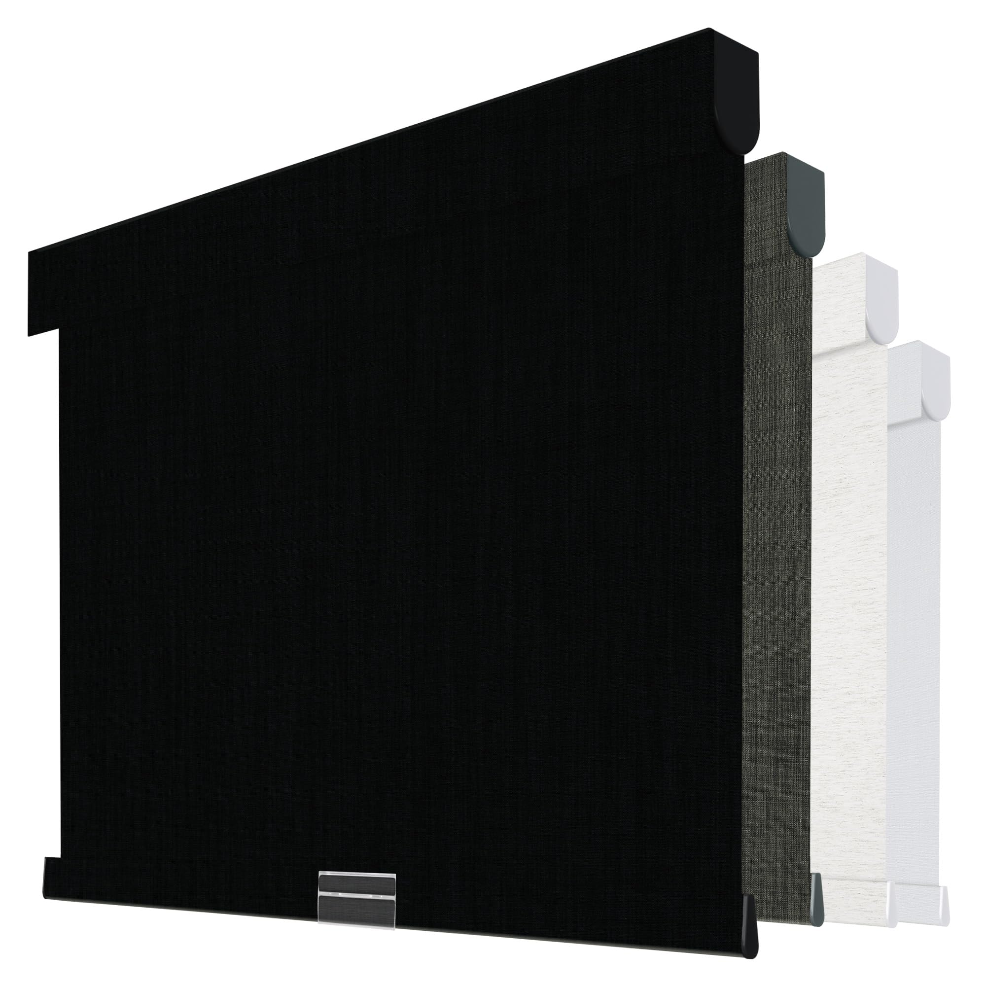 Boolegon Roller Shades for Windows Blackout Easy to Install Cordless Rolling Shades Room Darkening Window Blinds UV Protection Window Shades for Home Living Room Bedroom Black,57" W x 36" H