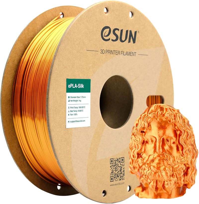 eSUN Silk Metal PLA Filament 1.75mm 1kg Copper Silk finish