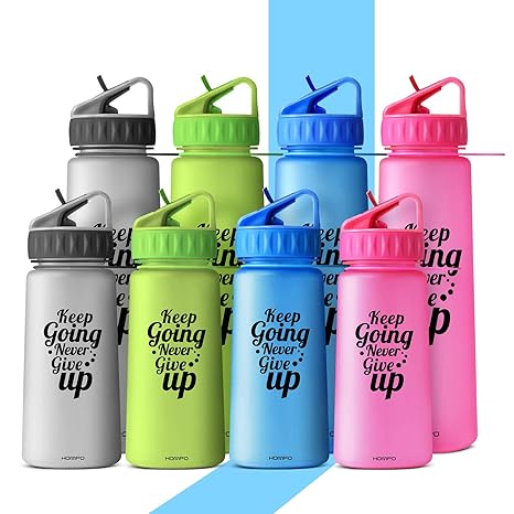 HOMPO Sport Trinkflasche BPA Frei Wasserflasche - 500 / 900ml Öko Tritan Sportflasche, Schlanke Auslaufsichere Geeignet Fahrr